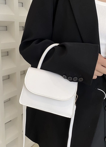 Женская классическая сумочка кросс-боди на ремешке через плечо 6130 белая No Brand (263937535)