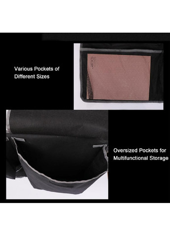 Автомобильный подвесной компактный органайзер на спинку сидения для багажника 100х45 см (474976-Prob) Черный с серым Unbranded (260537337)