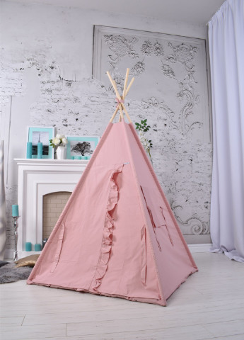 Вигвам Пудровый с рюшами детская палатка домик для девочки, полный комплект Украина (256927287)