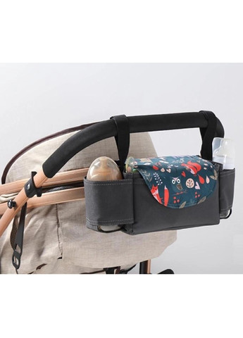 Органайзер сумка на ручку детской коляски компактный универсальный портативный на липучках полиэстер 12.5х22х8 см (475074-Prob) Unbranded (262083046)