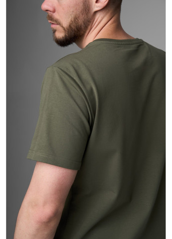 Хакі (оливкова) футболка cotton basic з коротким рукавом Handy Wear