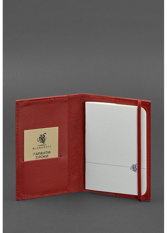 Шкіряний паспорт Обкладинка 1.0 Red Print BN-OP-1-RED BlankNote (263519211)