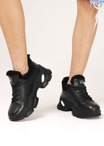 Кроссовки зимние черные кожаные Lottini чёрные зима (263517232)