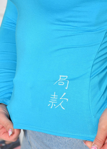 Голубой демисезонный батник женский голубого цвета размер 42-44 пуловер Let's Shop
