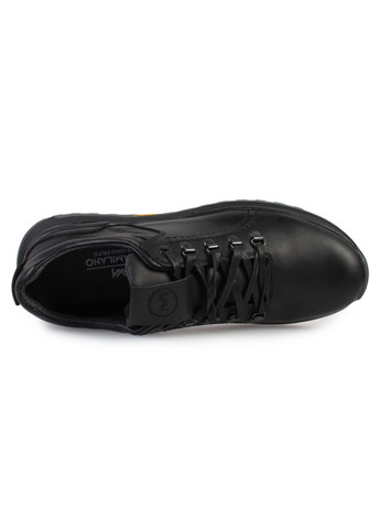 Черные повседневные туфли мужские бренда 9402202_(1) ModaMilano на шнурках