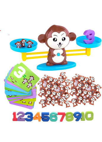 Обезьянка весы с цифрами игра развивающая детская математическая Caunting Monkey No Brand (259906540)