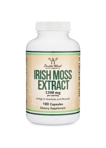 Double Wood Irish Moss Extract 1200 mg (2 caps per serving) 180 Caps Double Wood Supplements (265623967)