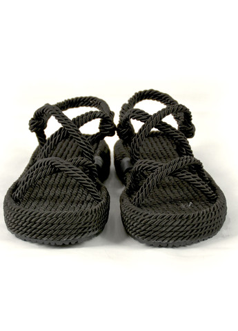 Повседневные сандали женские текстильные черные Charmia без застежки