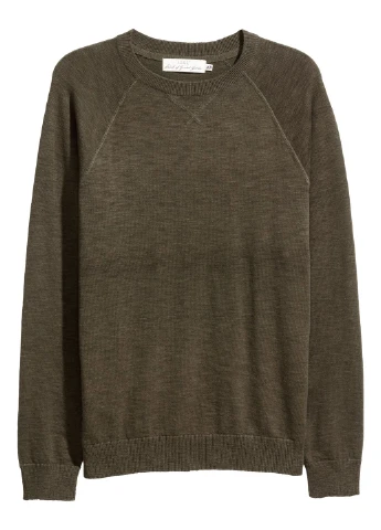 Темно-зелений джемпер,болотний, H&M