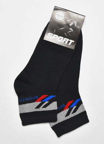 Шкарпетки чоловічі спортивні чорного кольору розмір 41-45 Let's Shop (278050222)