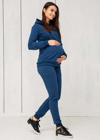 Спортивный костюм для беременных и кормящих (штаны с высоким бандажным поясом, худи с молниями для кормления) Матуся (262006867)