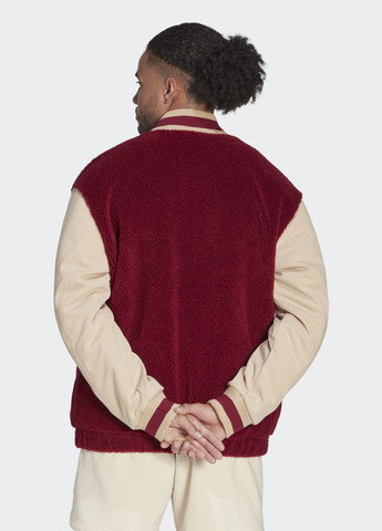 Красная демисезонная куртка varsity jacket adidas