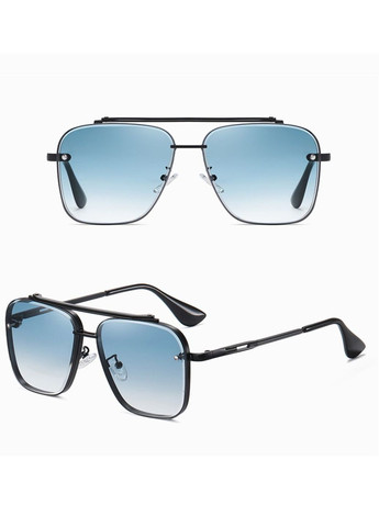 Квадратні окуляри авіатори Синє-бірюзовий+чорний No Brand (257783439)