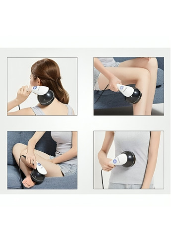 Антицелюлітний вібраційний ручний масажер для тіла 4 насадки 3 режими з регулюванням інтенсивності масажу (476068-Prob) Unbranded (276062718)