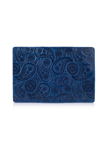 Шкіряна обкладинка на паспорт HiArt PC-01 Buta Art блакитний Блакитний Hi Art (268371792)
