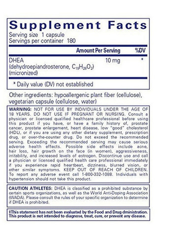 DHEA 10 mg 180 Caps PE-00098 Pure Encapsulations (258763334)