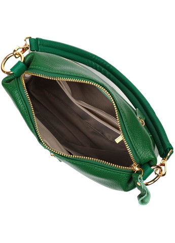 Молодежная сумка через плечо из натуральной кожи 22097 Зеленая Vintage (260359842)