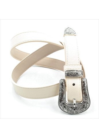 Жіночий ремінь Weatro 2,3 х 110 см Бежевий zhkz-25cm-002 Le-Mon (267406397)