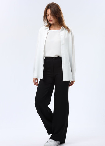 Чорні штани палаццо з віскозної тканини 7167 Cat Orange (260636354)