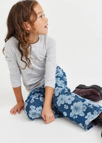 Лонгслів,сірий меланж, Basic H&M (257521519)