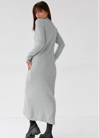 Сіра повсякденний сукня сукня-водолазка Garna однотонна