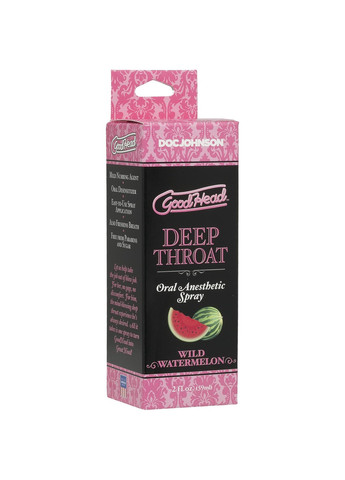 Спрей для мінету GoodHead DeepThroat Spray - Watermelon 59 мл для глибокого мінету Doc Johnson (266554610)