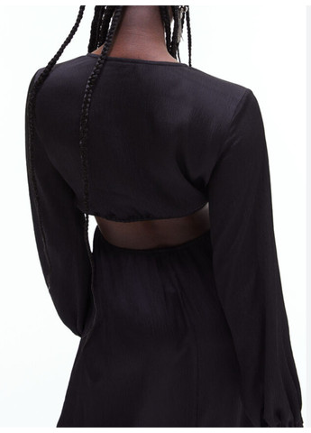 Чорна коктейльна жіноча сукня н&м (56015) xl чорна H&M