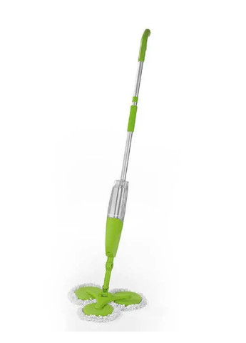 Гибкая тройная швабра с распылителем 3 Magic Mop телескопическая ручка микрофибровые насадки 40x130x40 см (474094-Prob) Зеленая Unbranded (257309441)
