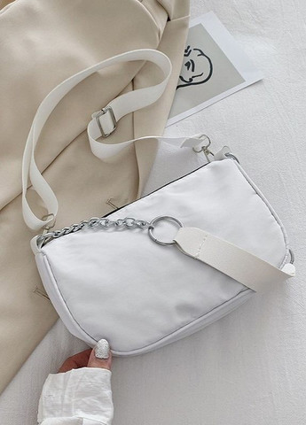 Жіноча сумка 1032 багет біла No Brand (276711542)