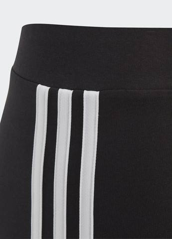 Черные демисезонные леггинсы essentials 3-stripes cotton adidas