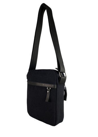 Сумка через плече Чоловіча Leather Canvas Чорна P2801EX011 Exodus (258288096)