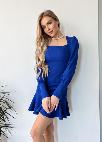 Синее женское платье футляр цвета электрик р.l 408411 New Trend