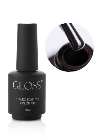 Гель-лак GLOSS 300 (черный), 11 мл Gloss Company темний (269462394)
