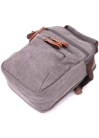 Компактная мужская сумка из плотного текстиля 21244 Серая Vintage (258286250)