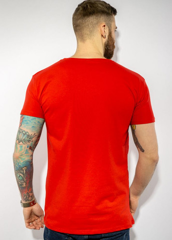 Червона футболка з написом на грудях (червоний) Time of Style