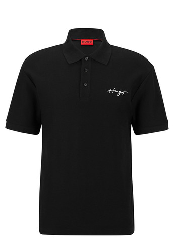 Поло чоловіче Hugo Boss cotton-piqué polo shirt with handwritten logo (258251425)