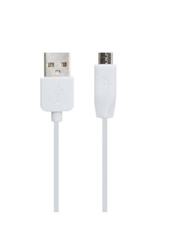 USB кабель X1 Micro 2.4A 2 м колір білий ЦБ-00200470 Hoco (259467240)