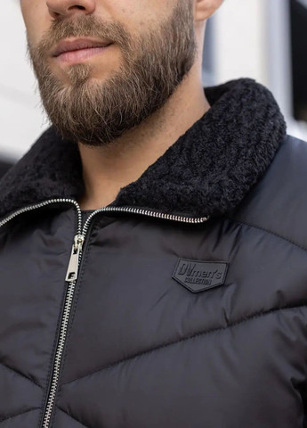 Чорна зимня чоловіча куртка великого розміру зимова SK