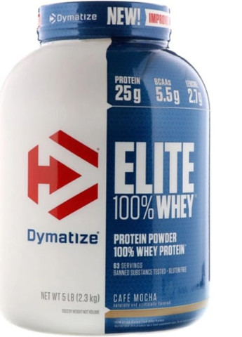 Dymatize Elite 100% Whey Protein 2300 g /70 servings/ Cafe Mocha Dymatize Nutrition (256720389)
