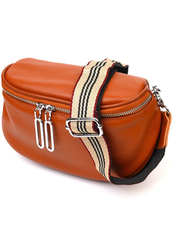 Стильная женская сумка через плечо из натуральной кожи 22112 Рыжая Vintage (260359788)