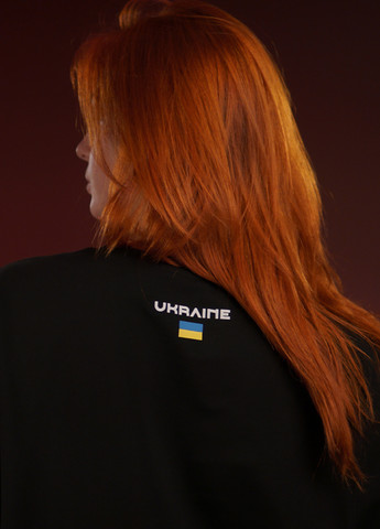 Oversize футболка «Тризуб F16» с надписью Ukraine сзади унисекс Ісландія merch shop (266695736)