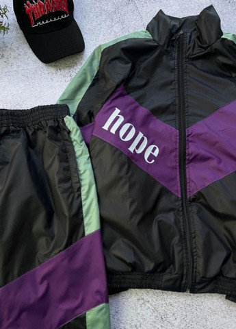 Осінній чорний спортивний чоловічий костюм з принтом No Brand (262089618)