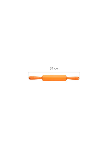Скалка для теста силиконовая средняя 31 см Оранжевый A-Plus (261851779)