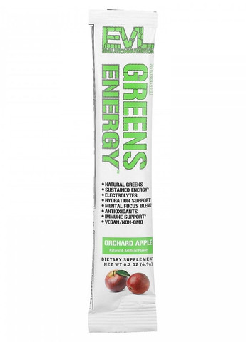 Суміш зелені для заряду енергії Stacked Greens Energy 6.9 g (Orchard Apple) EVLution Nutrition (265151977)