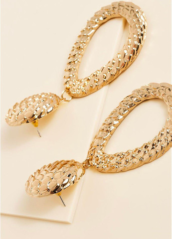 Сережки-підвіски жіночі масивні Золотисті Boohoo (268467470)