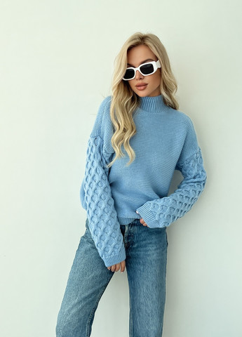 Голубой демисезонный свитер Larionoff