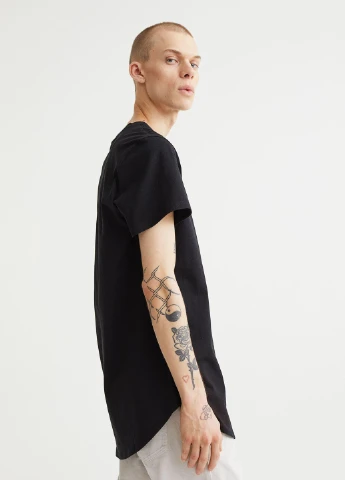 Черная футболка,чорний, H&M