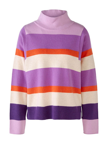 Комбінований демісезонний жіночий светр різнокольоровий джемпер Oui