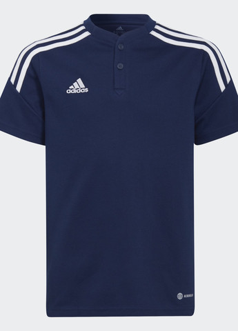 Синяя демисезонная футболка поло condivo 22 adidas