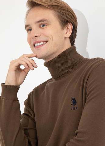 Коричневий светр u.s. polo assn. чоловічий U.S. Polo Assn.